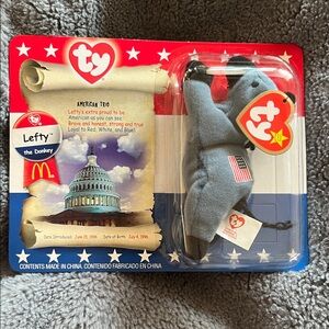 Ty Lefty the Donkey Plush - Red, White, Blue